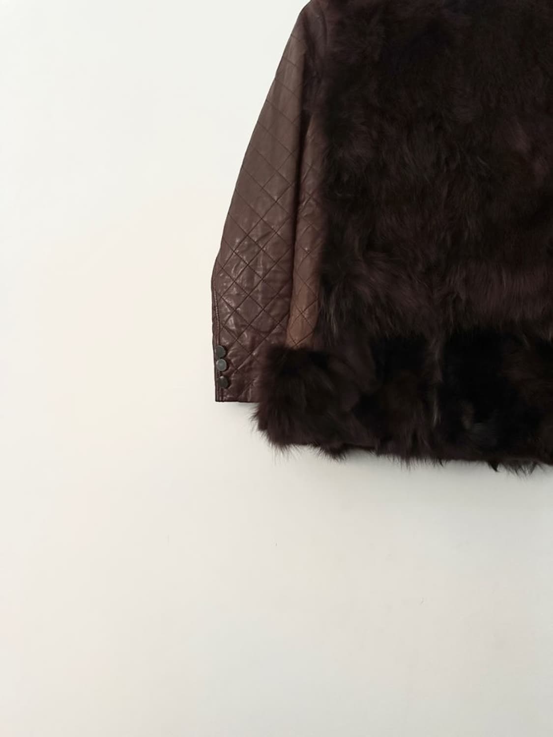 Dual cashmere fur leather jacket  상품이미지7