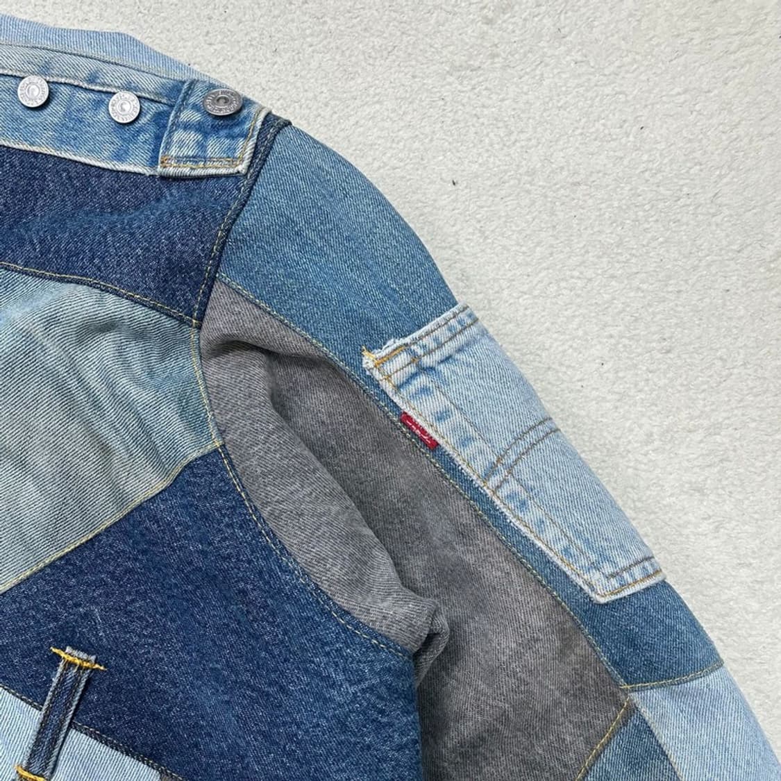 리바이스 리메이크 패치워크 춘추 청자켓 오버핏 OS 상품이미지5