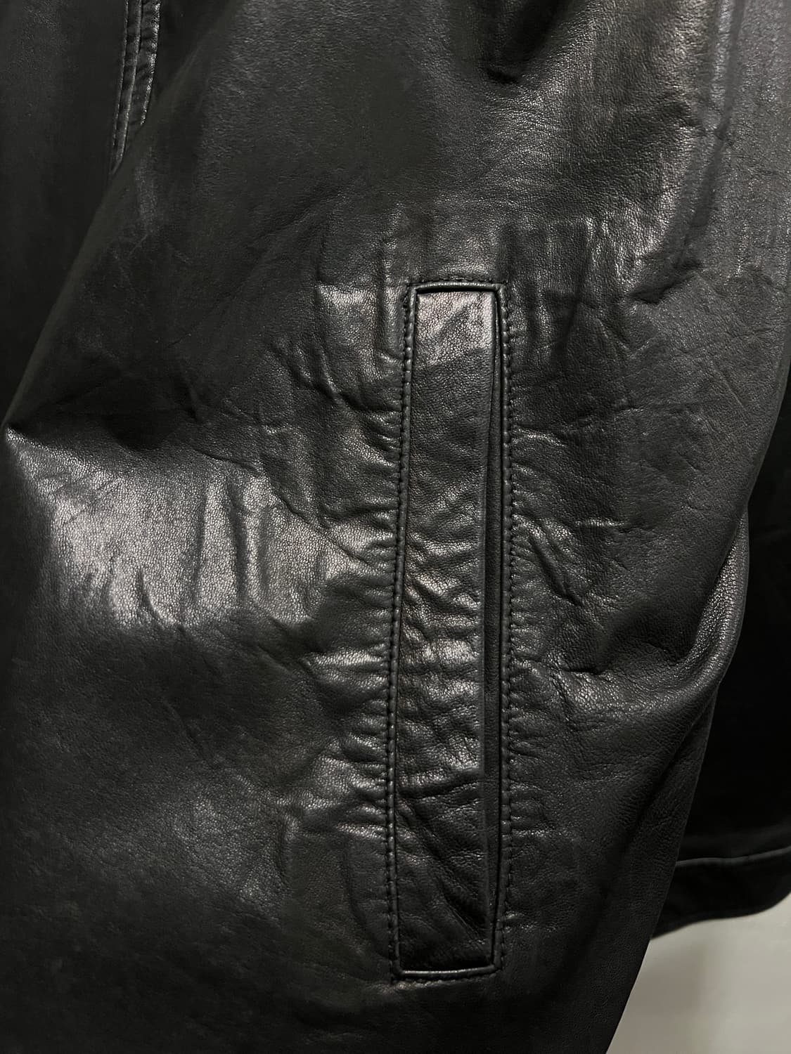 [XL]폴로 랄프로렌 맥스웰 램스킨 블랙 레더 자켓 상품이미지4