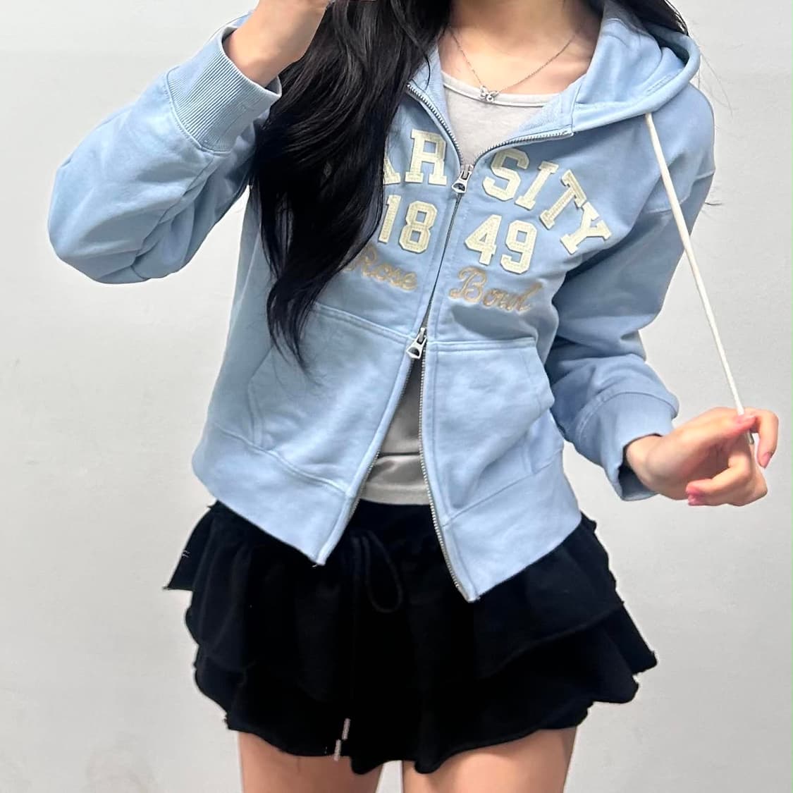 후아유 y2k 러블리힙 투웨이 후드집업 희귀져지(S) 상품이미지1