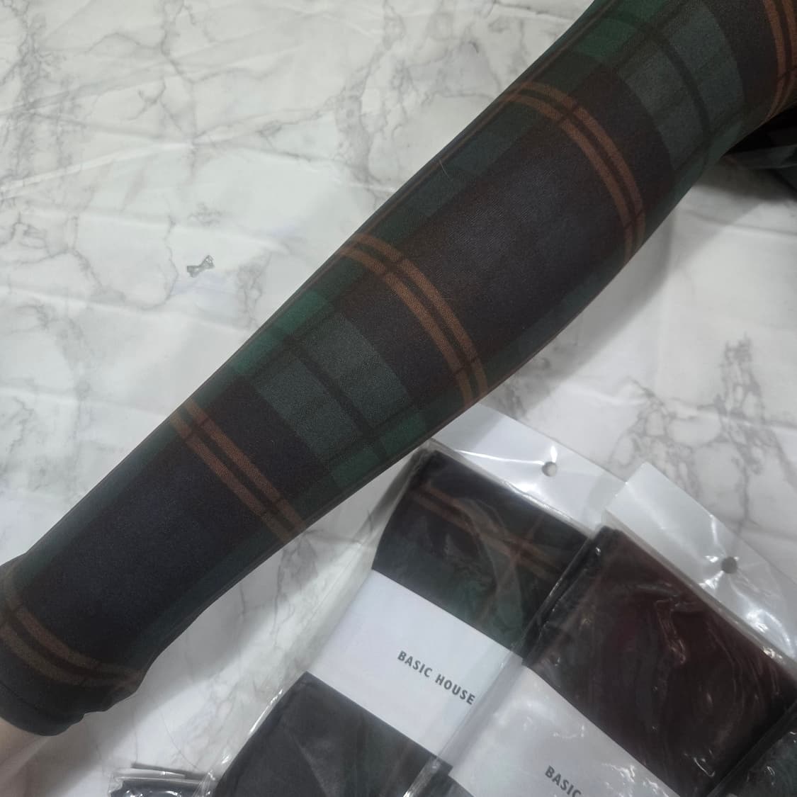 타탄체크 레깅스7장 새상품 상품이미지4