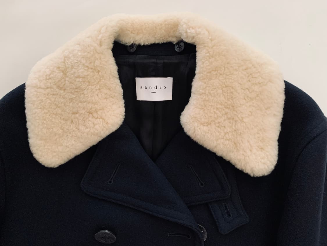 산드로 피코트 양모카라 시어링 s 상품이미지6