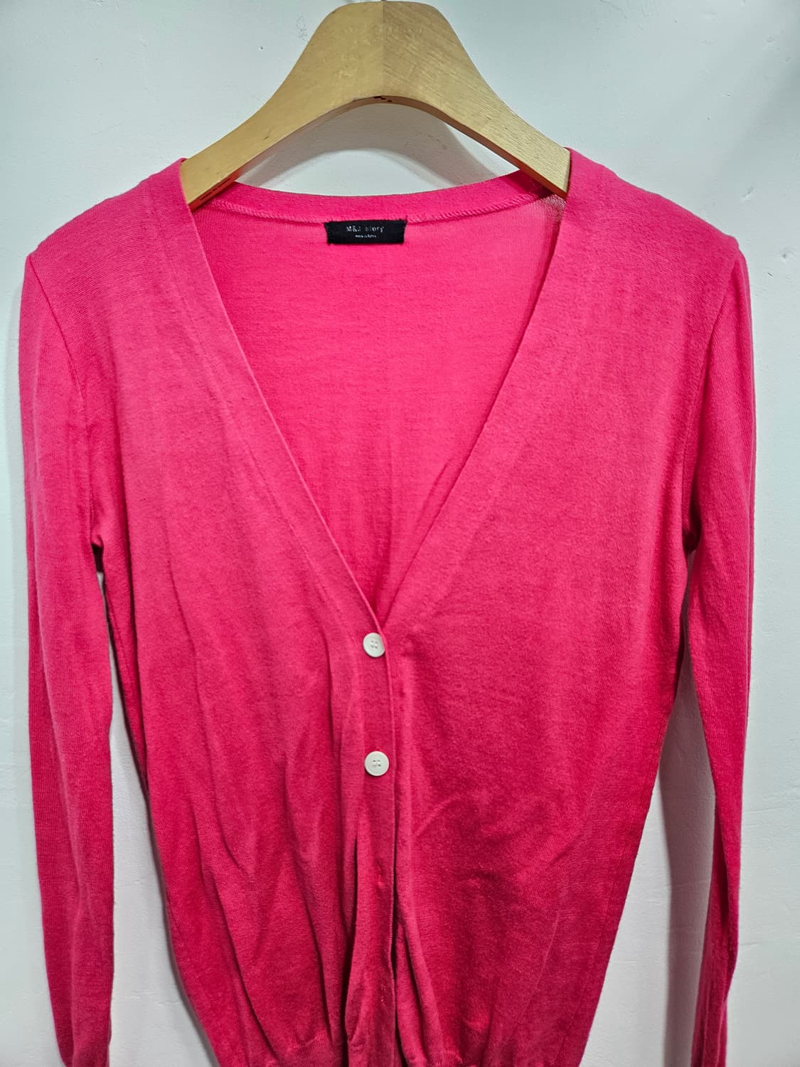 다홍색 브이넥 가디건 상품이미지2