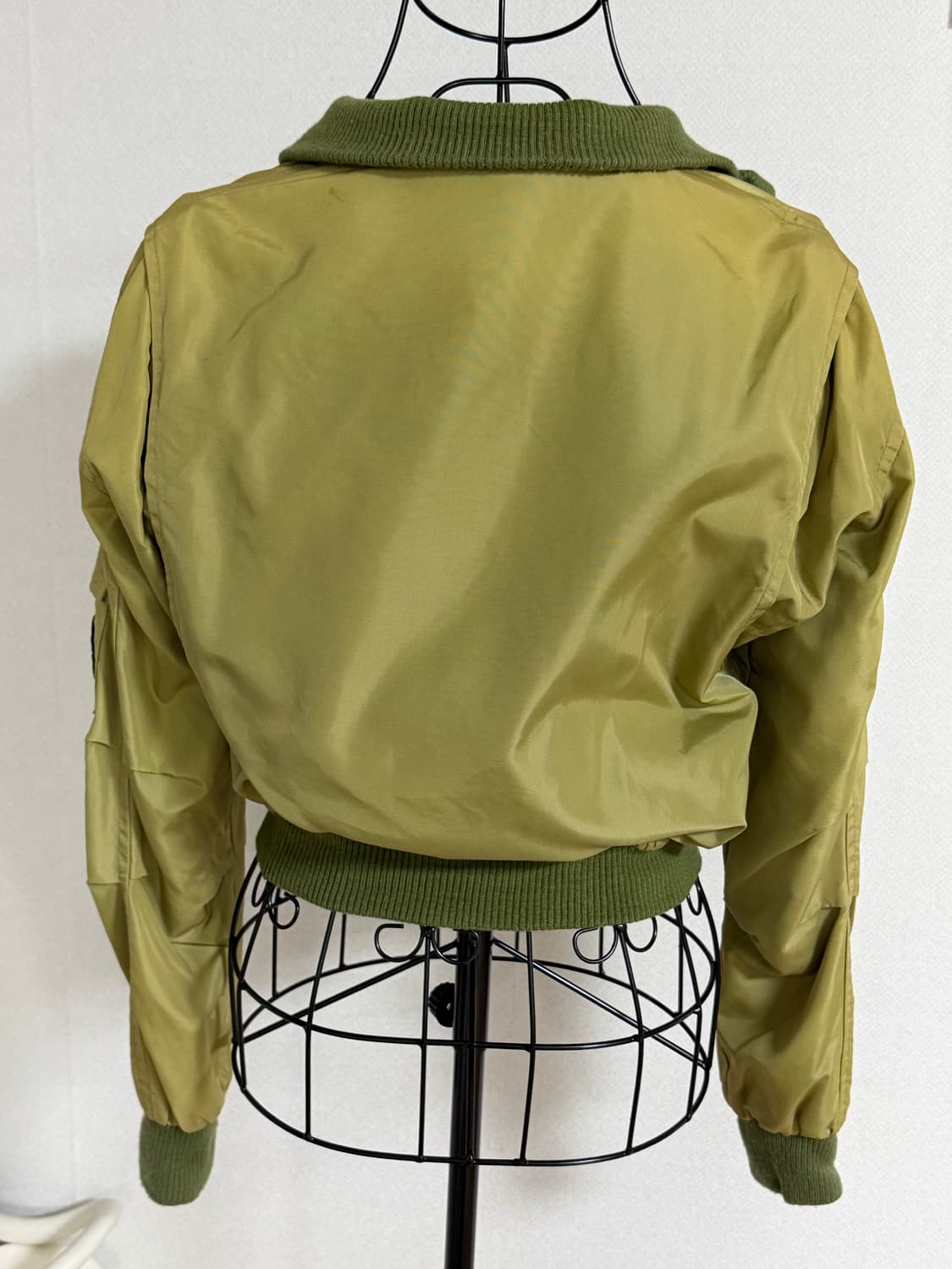 빈티지 카키 크롭 밀리터리 자켓 y2k 펑크 상품이미지3