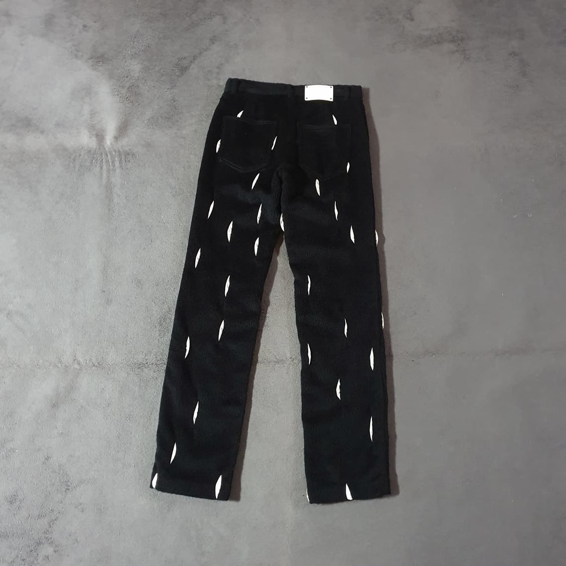 2 강정석 비 알파카 트라우저 플리스 팬츠 블랙 상품이미지4