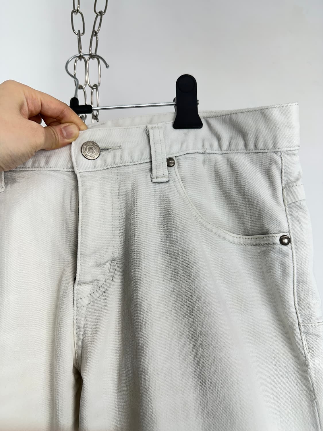 Tornado Mart white brown tap pants  상품이미지6