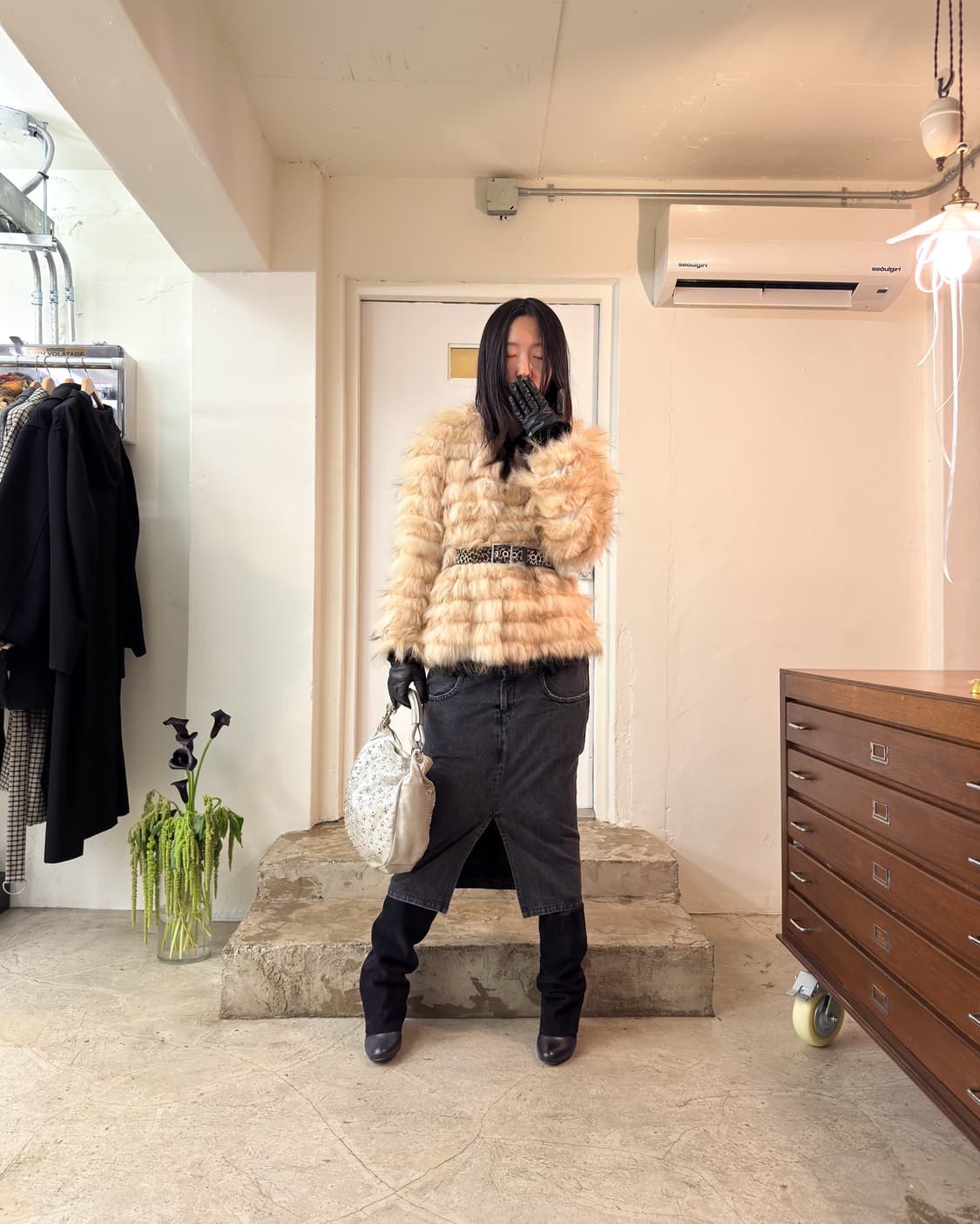 Honey mi Honey 라쿤 퍼 Jacket/ Os 상품이미지10