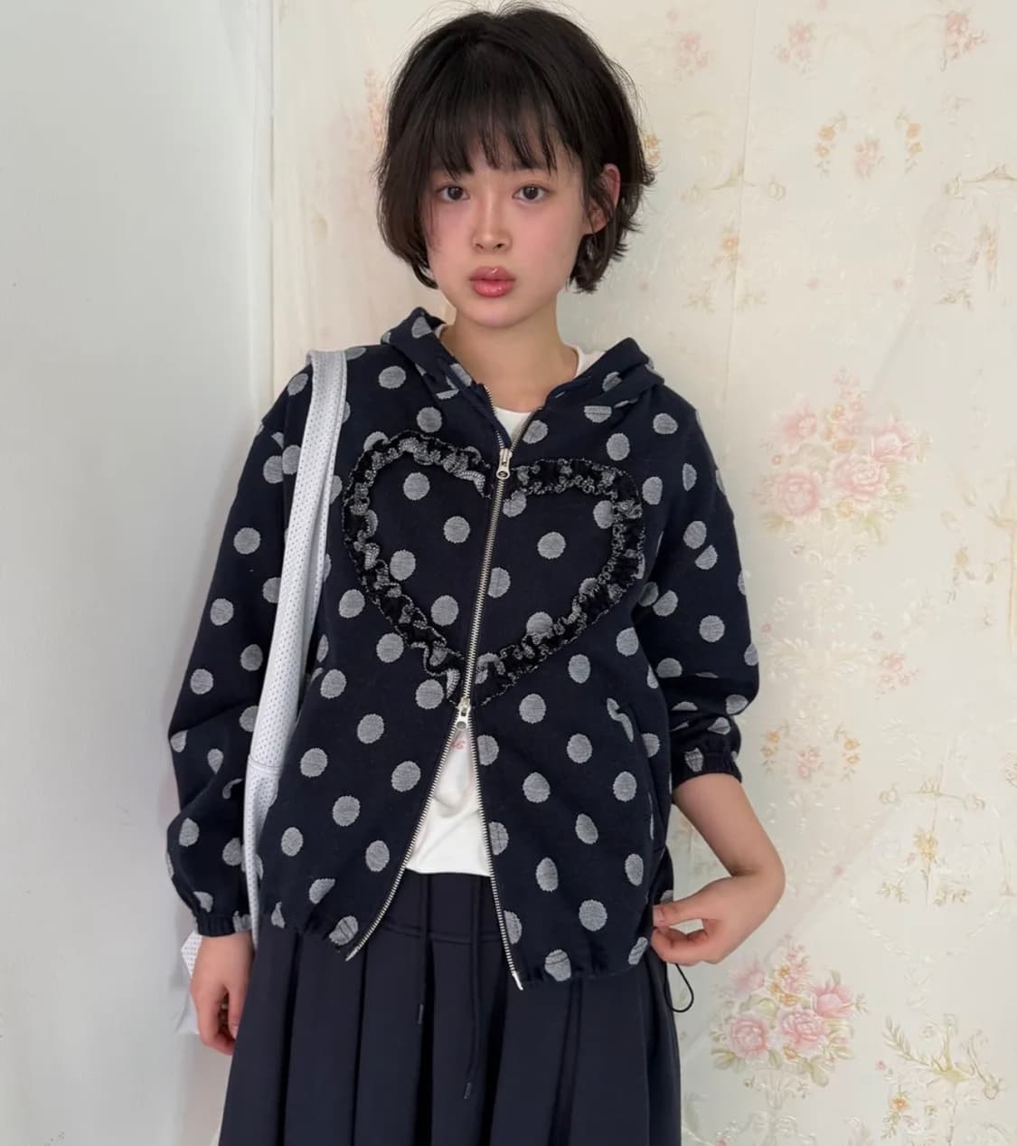 펀프롬펀 레이 도트 후드 엔젤코어 니혼진 상품이미지2