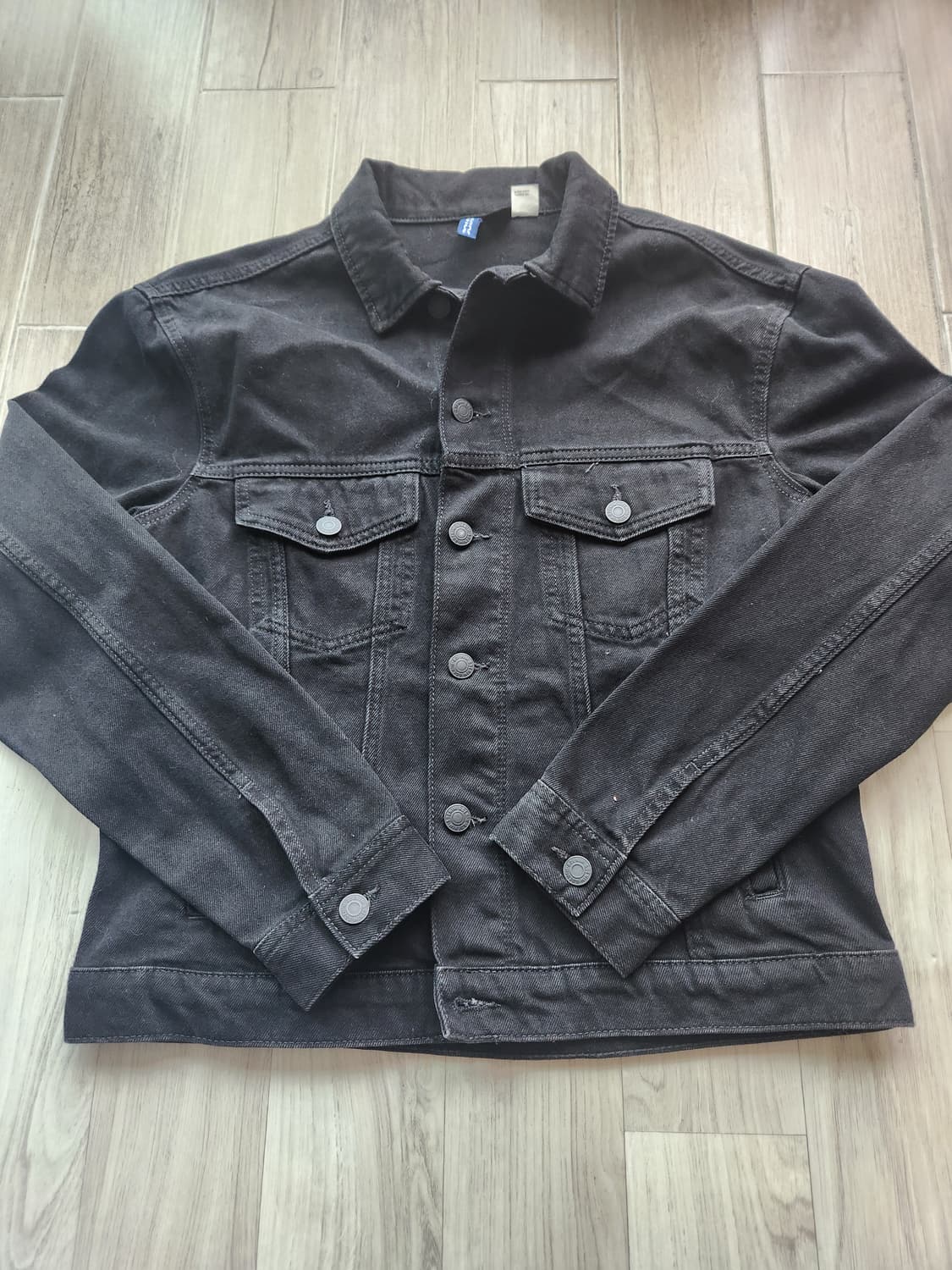 H&M x 포스트말론 블랙 데님 자켓 S 상품이미지1