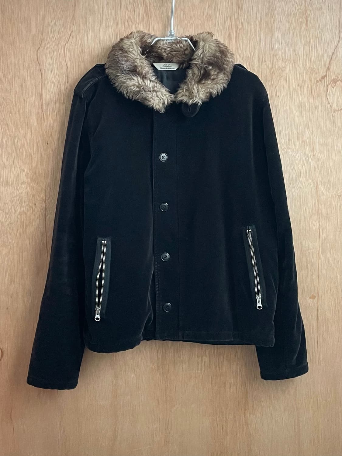 에디피스 퍼 칼라 벨루어 자켓 상품이미지4