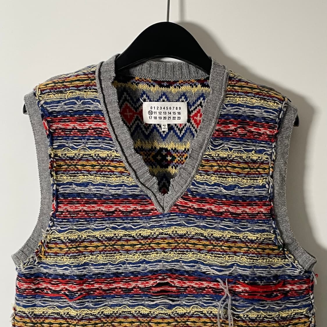 마르지엘라 우먼스 멀티컬러 리버스 페어아일 베스트 니트 (on.198)  상품이미지2