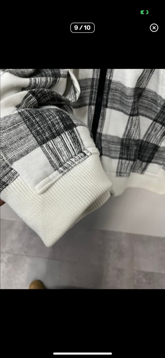 빈티지 그레이 체크 후드집업 A3310 상품이미지9