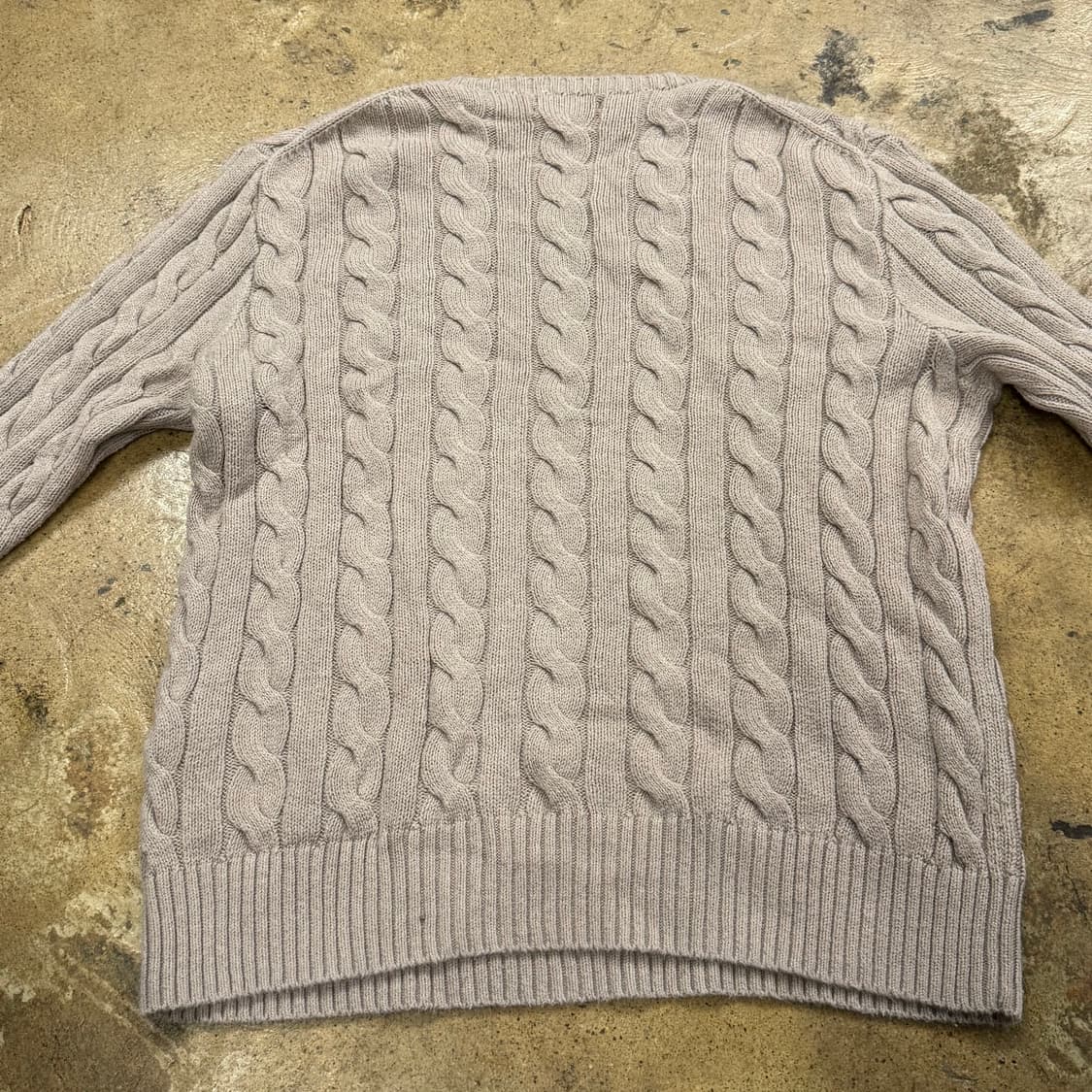 폴로 랄프로렌 브라운 베이지 꽈배기 니트 상품이미지4