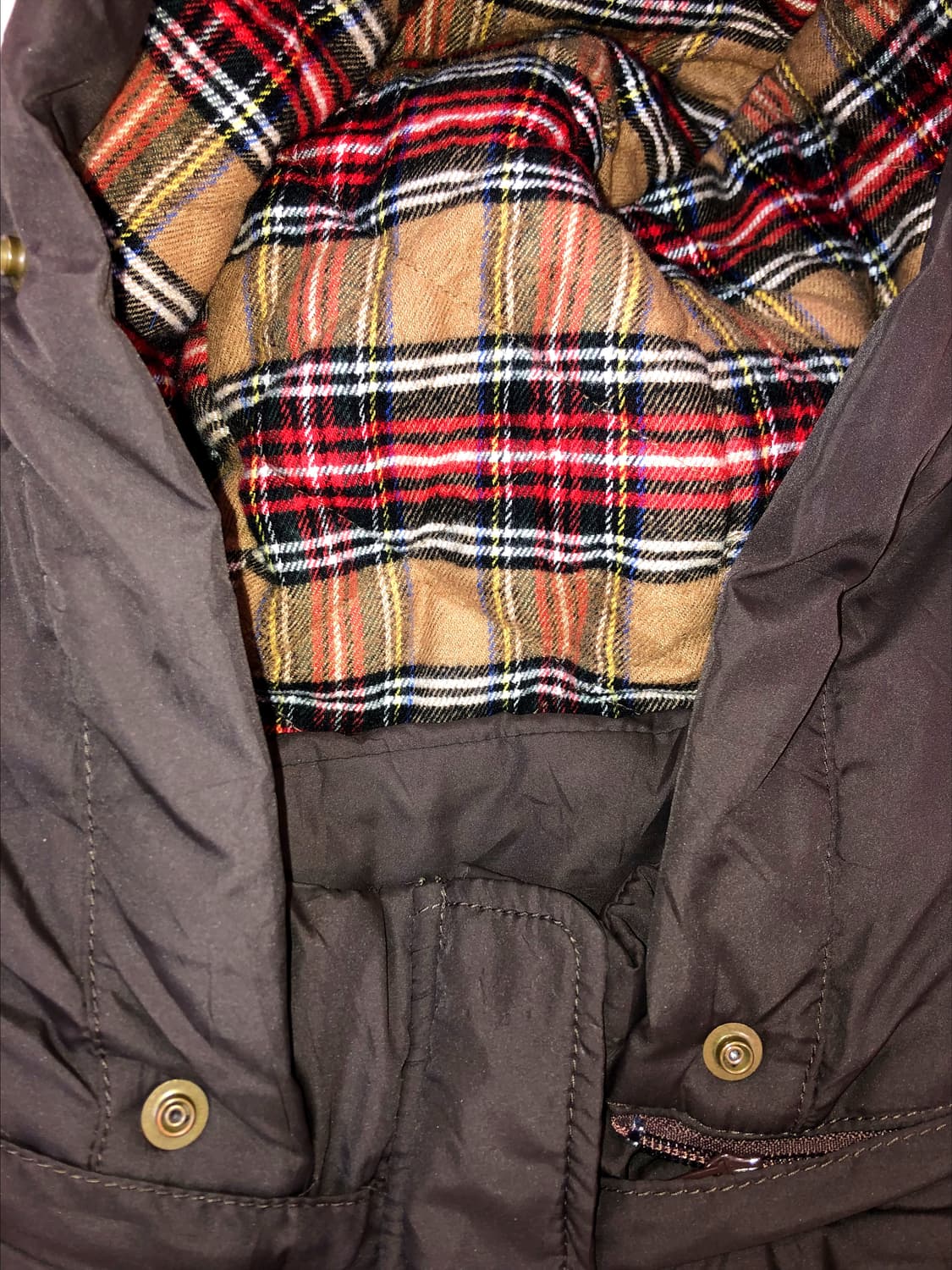  brown check vest padding 상품이미지3