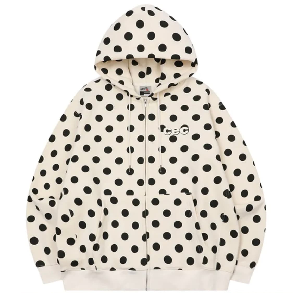 챈스챈스 도트 땡땡이 후드집업 Free 상품이미지1