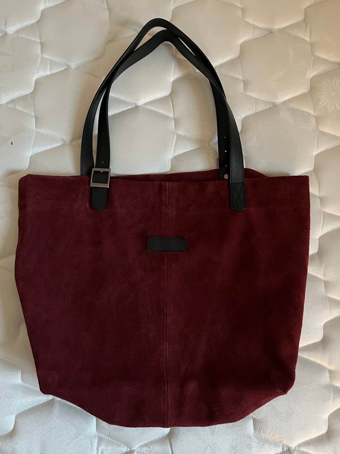 Suede Tote Dark Red 상품이미지1