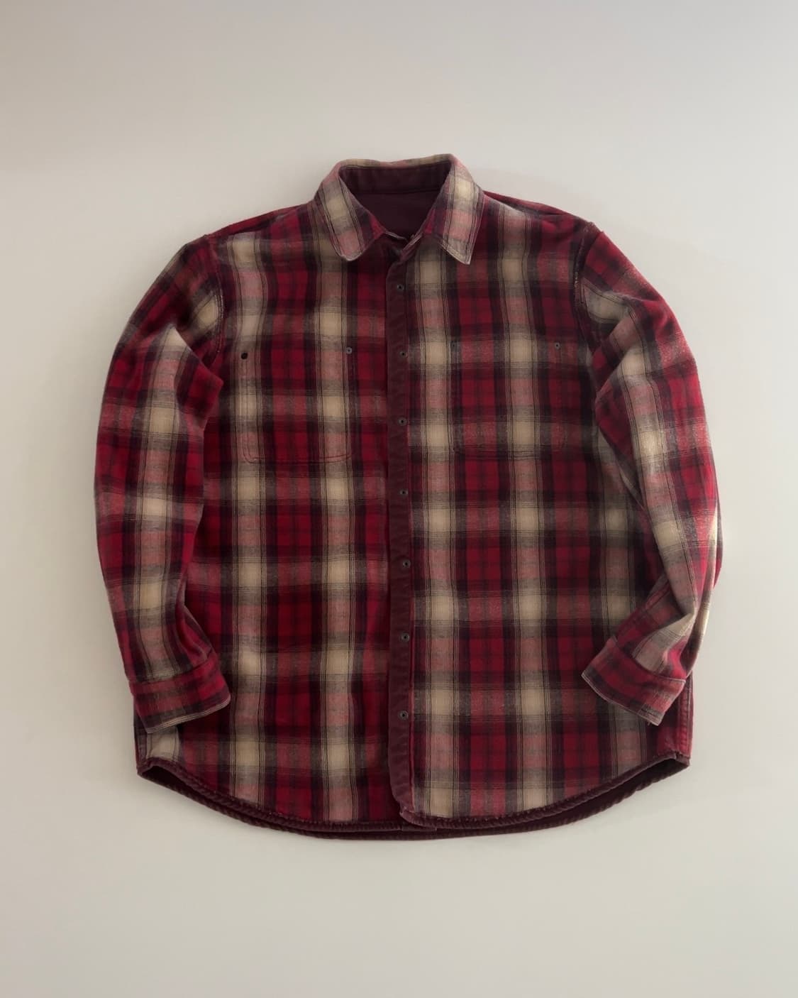 엘엘빈 버건디 워크셔츠 자켓 L 상품이미지7