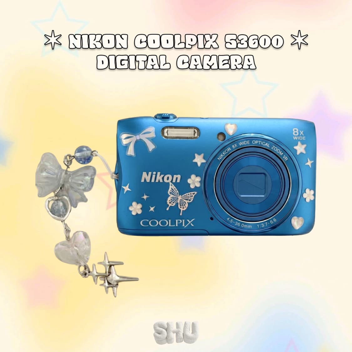 니콘 쿨픽스 S3600 빈티지 디카 블루 상품이미지2