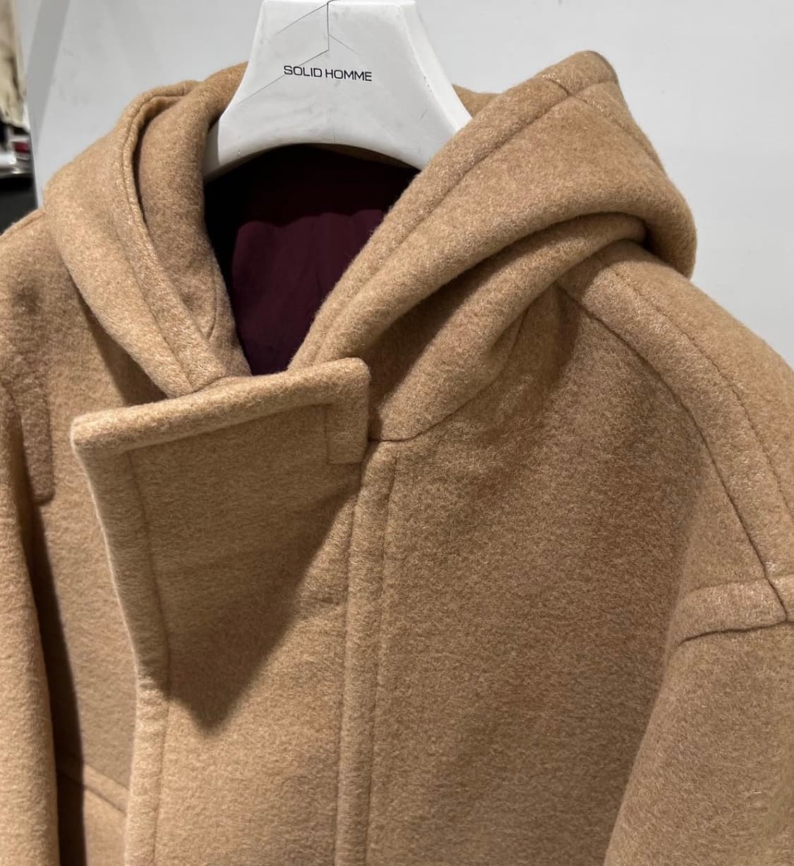 솔리드옴므 22FW 후드 숏 더플코트 46 사이즈 상품이미지4