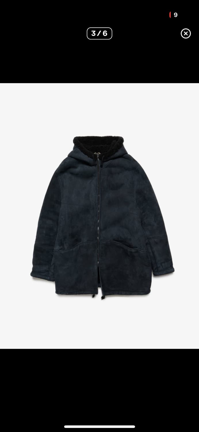 이지 시즌5 롱 후드 무스탕 자켓 상품이미지2