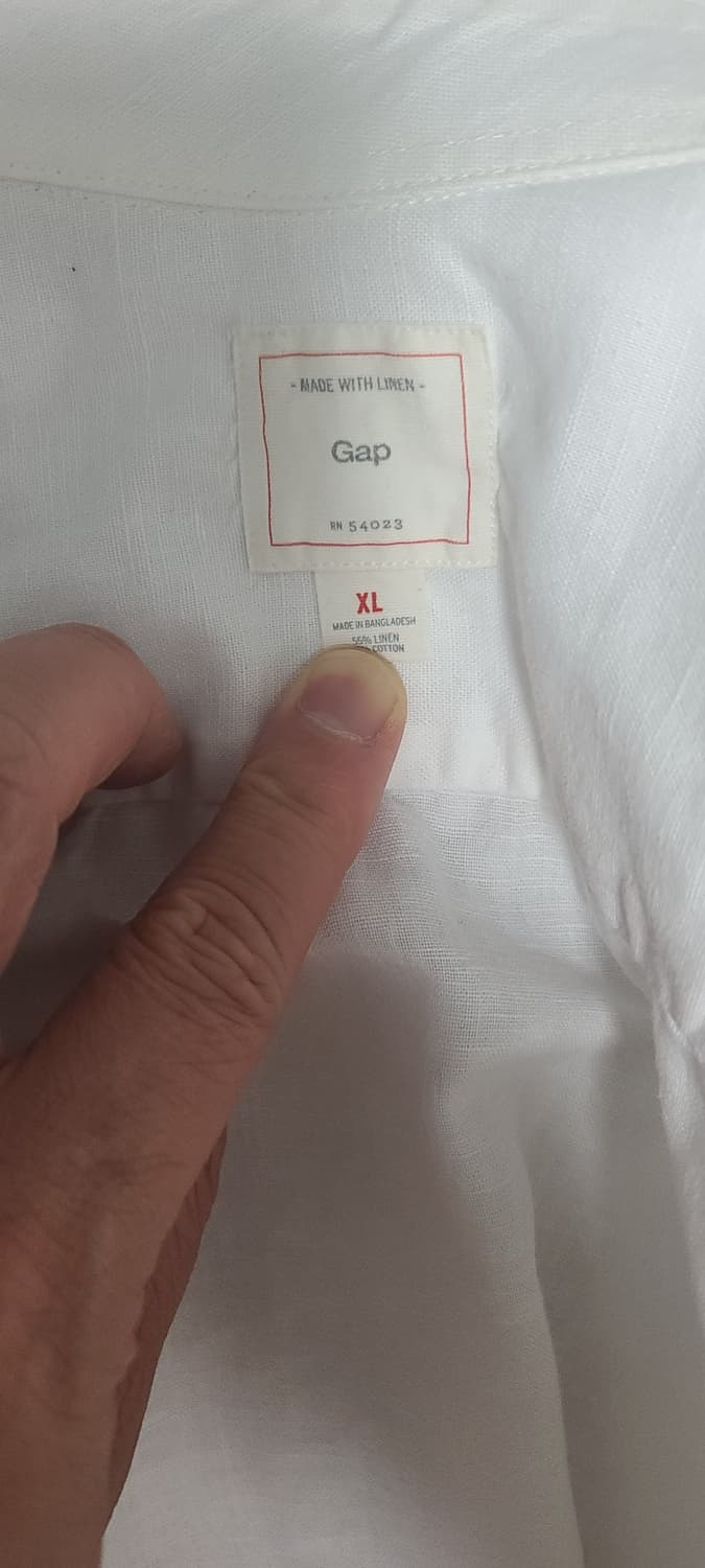 Gap 린넨 셔츠 XL 화이트 105~110 상품이미지4