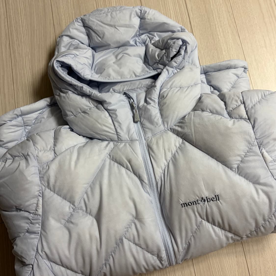 [M-R] 몽벨 네이지 다운 파카 여성 사이즈 스카이 블루 상품이미지2