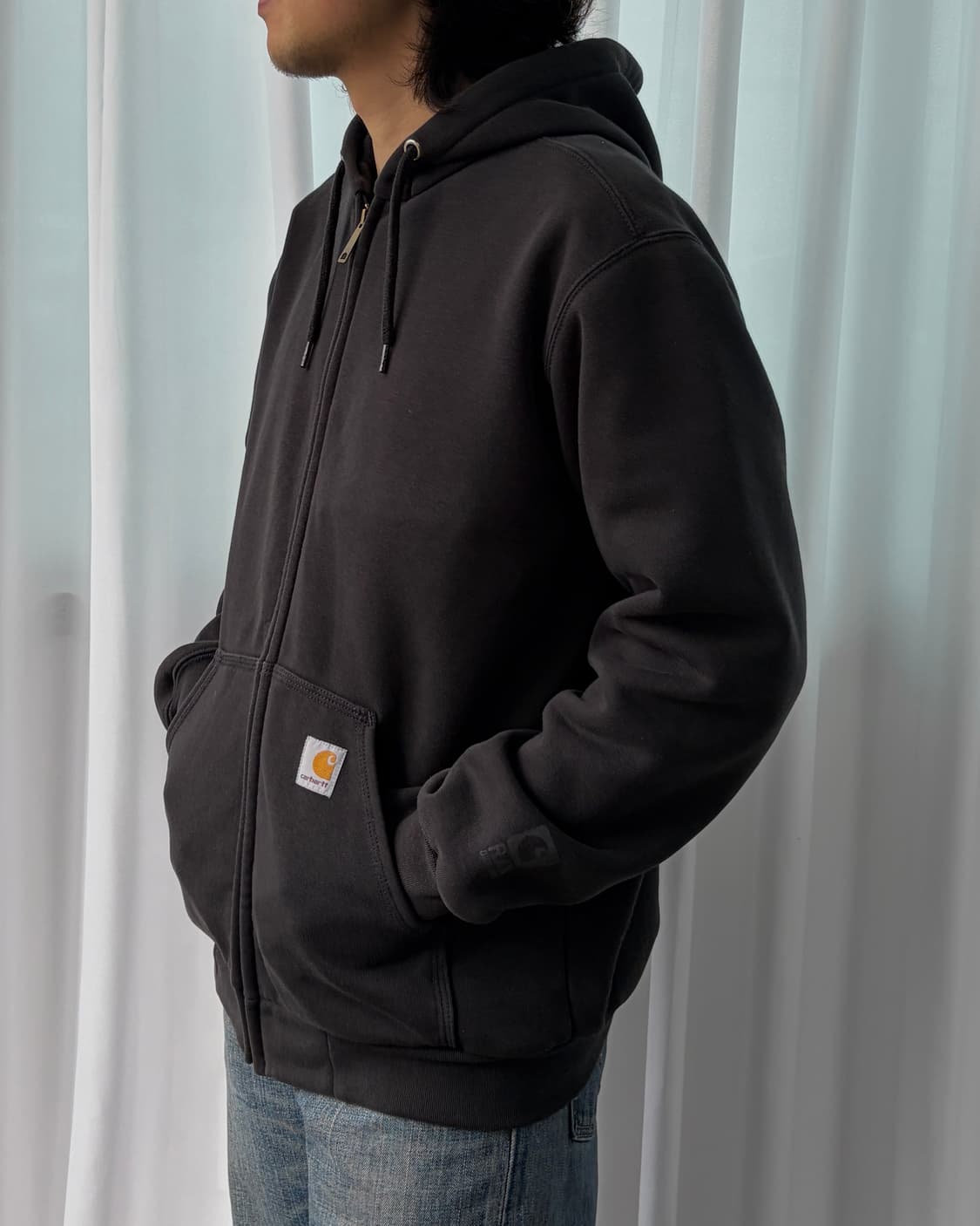 [M]칼하트 써멀 레인디펜더 블랙 후드집업 상품이미지3
