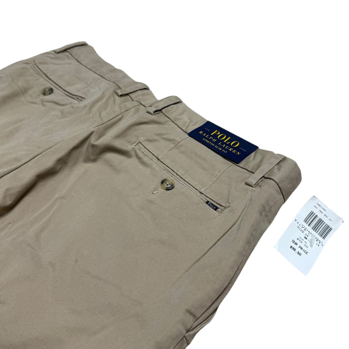 폴로 스트레치 슬림핏 베이지 34x34사이즈 상품이미지5