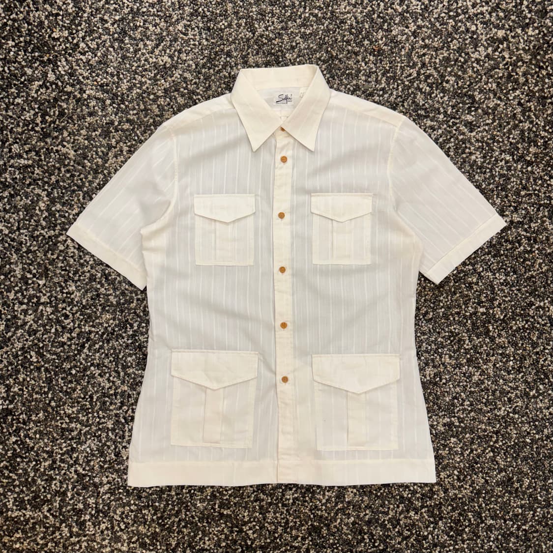70s 솔핀 Solfin 빈티지 구아야베라 셔츠 made in Franc 상품이미지1