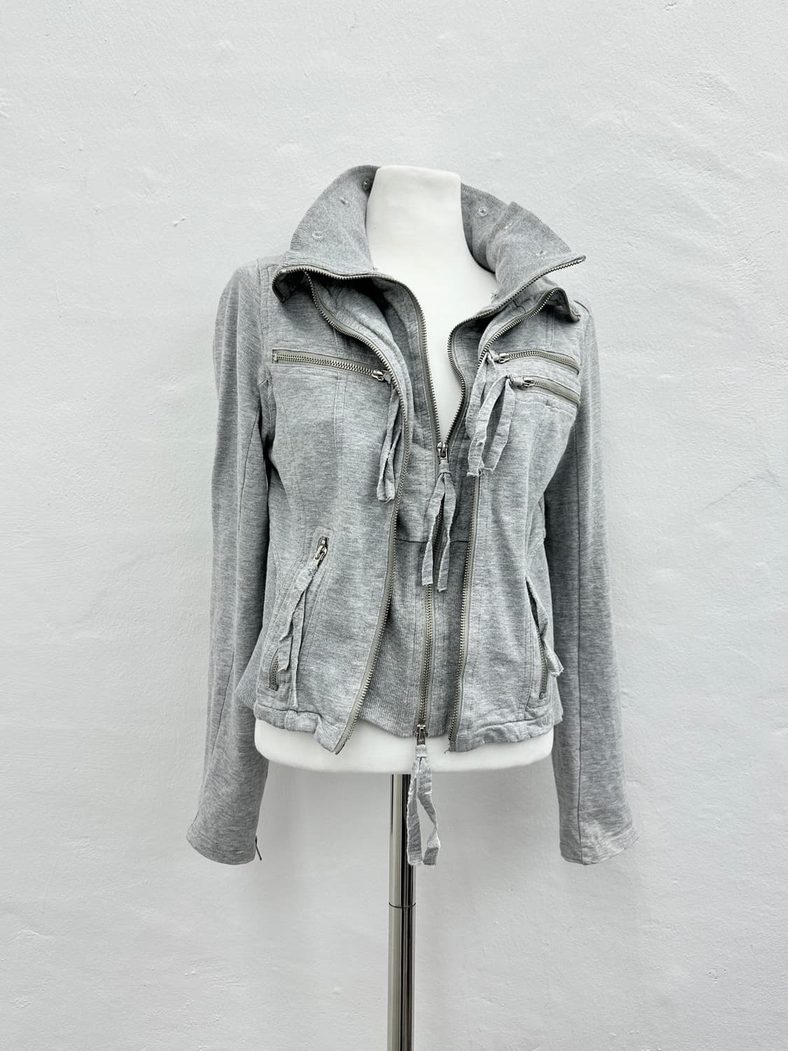 JPN high neck zipper layered jacket 2way 상품이미지5