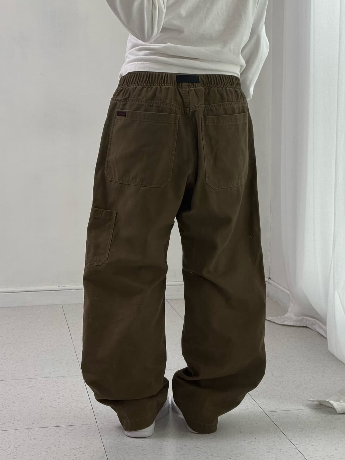 그라미치 카키 브라운 더블니 팬츠 상품이미지4