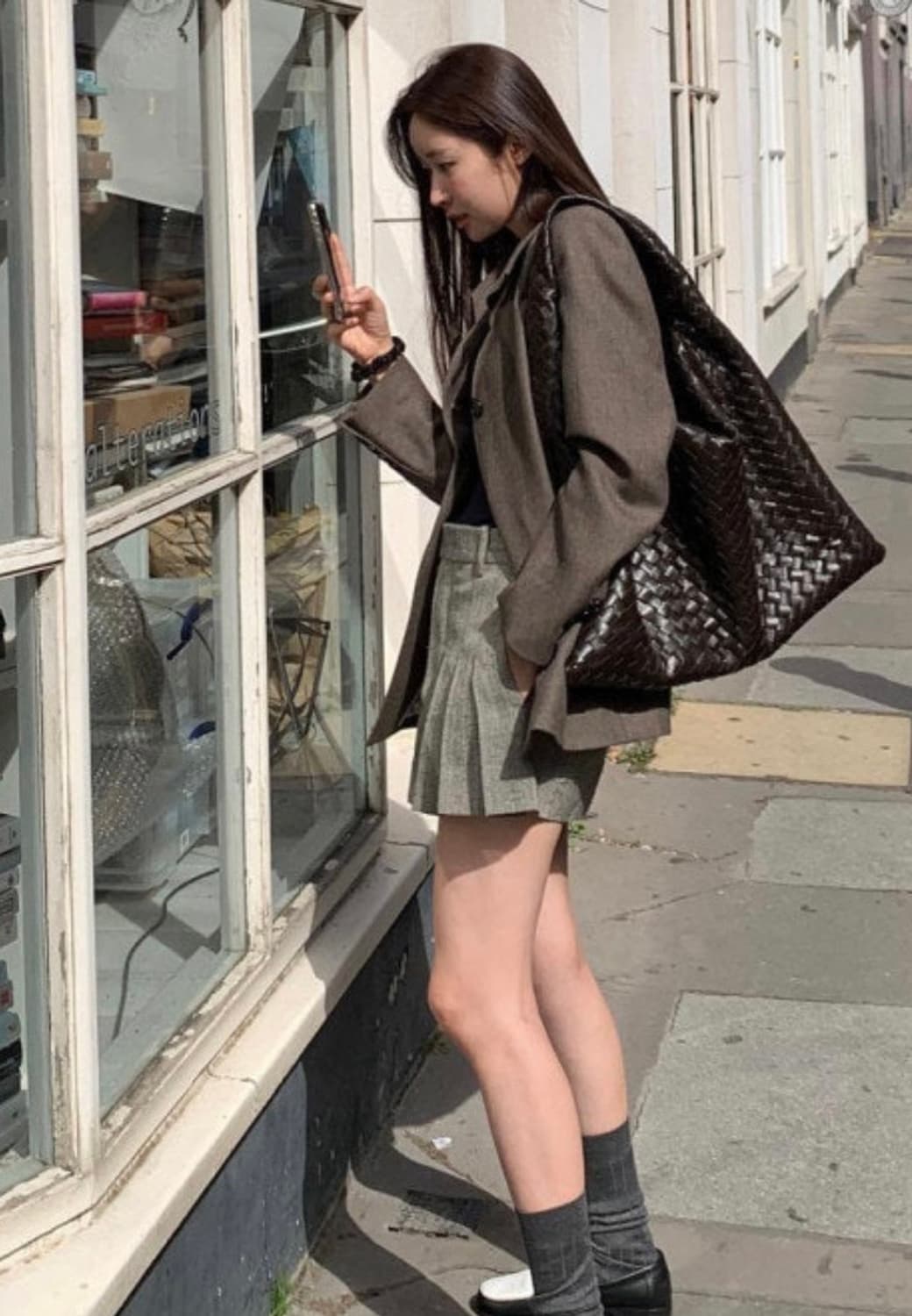 보테가베네타 홉 브라운 라지 상품이미지1