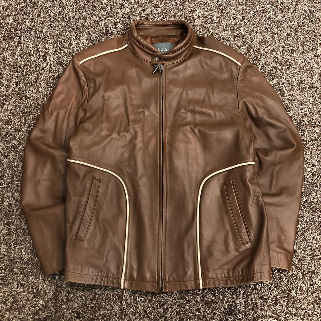 송지오 양가죽 바이커 레더 가죽 자켓 상품이미지1