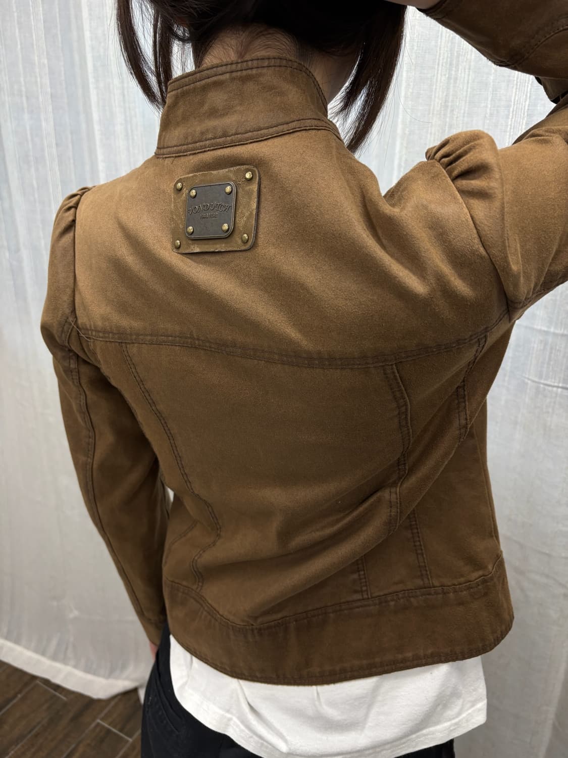 Von Dutch 본 더치 스웨이드 브라운 라이더 자켓 상품이미지2