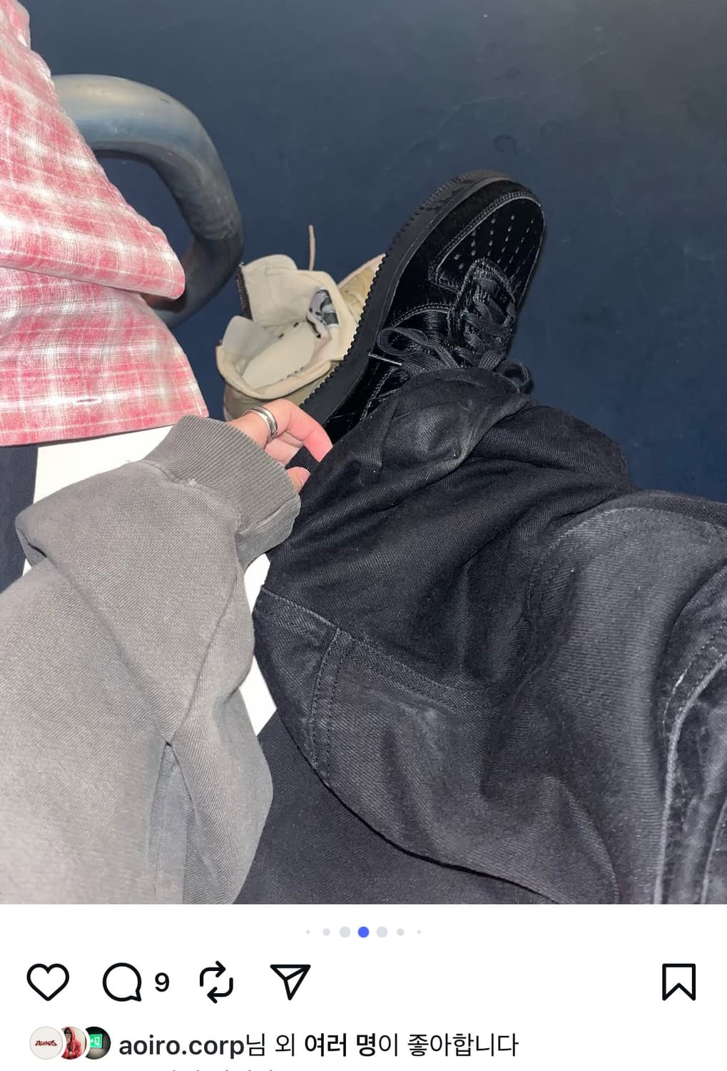 (275/새상품) 송치 올검포스 - (W) 나이키 에어포스 블랙 상품이미지2