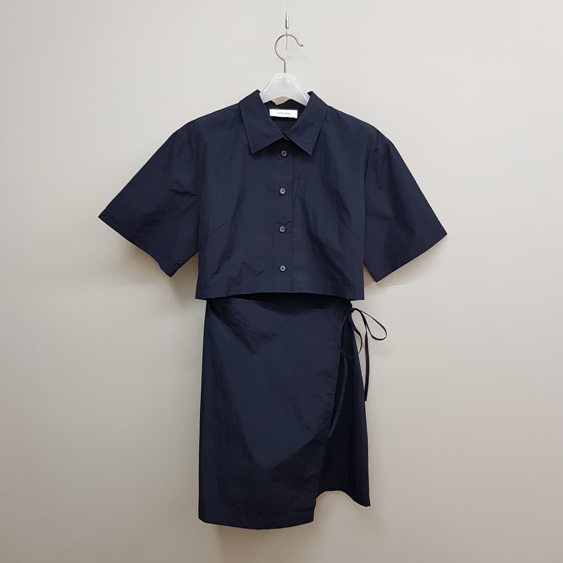 구호플러스 2023 레이어드 랩 스타일 셔츠 원피스 1사이즈 상품이미지1