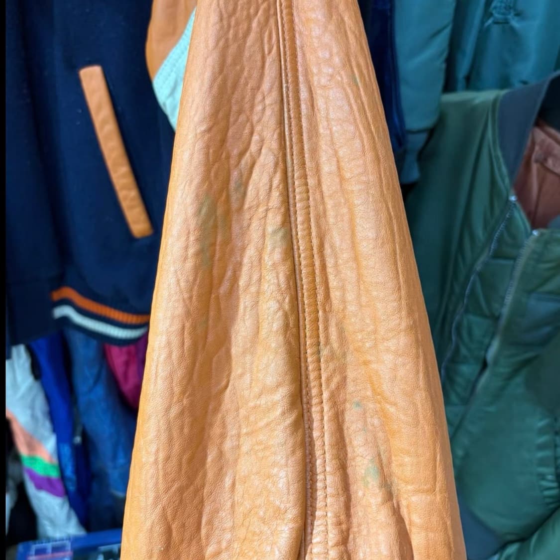 80s-90s USA 빈티지 울/레더 바시티 자켓 상품이미지5