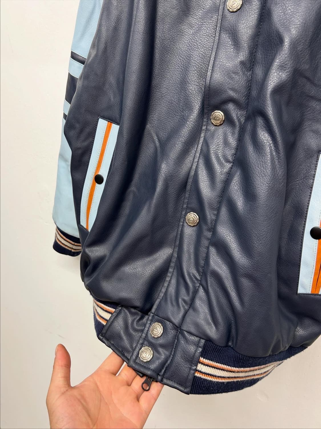 퍼스트다운 뉴욕양키스 PU 인조가죽 바시티자켓 상품이미지2