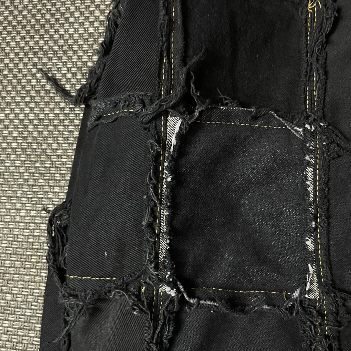 빈티지 블랙 커스텀 크롭 데님 자켓 상품이미지6