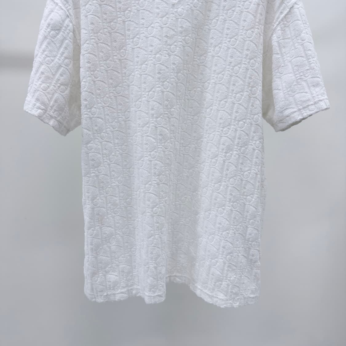 [S급/S] 디올 오블리크 테리 코튼 반팔 티셔츠 화이트 상품이미지3