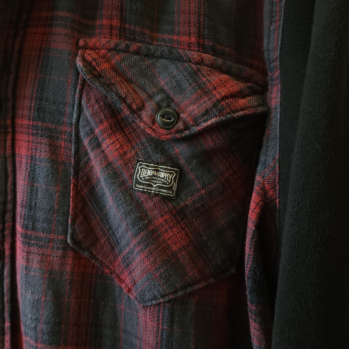 폴로 데님앤서플라이 플레드 셔츠 체크 후드 셔츠 Xl 상품이미지5