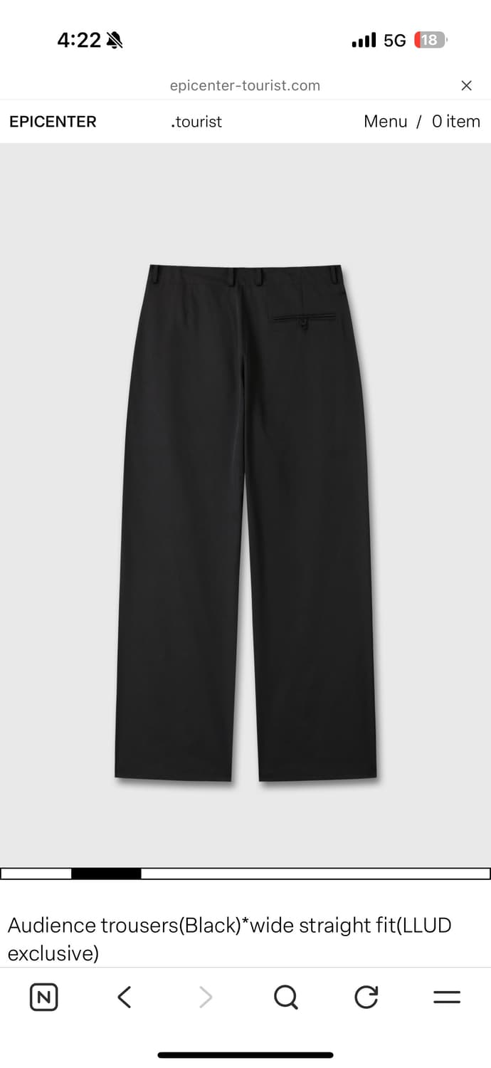 Audience trousers wide straight fit llud 상품이미지4