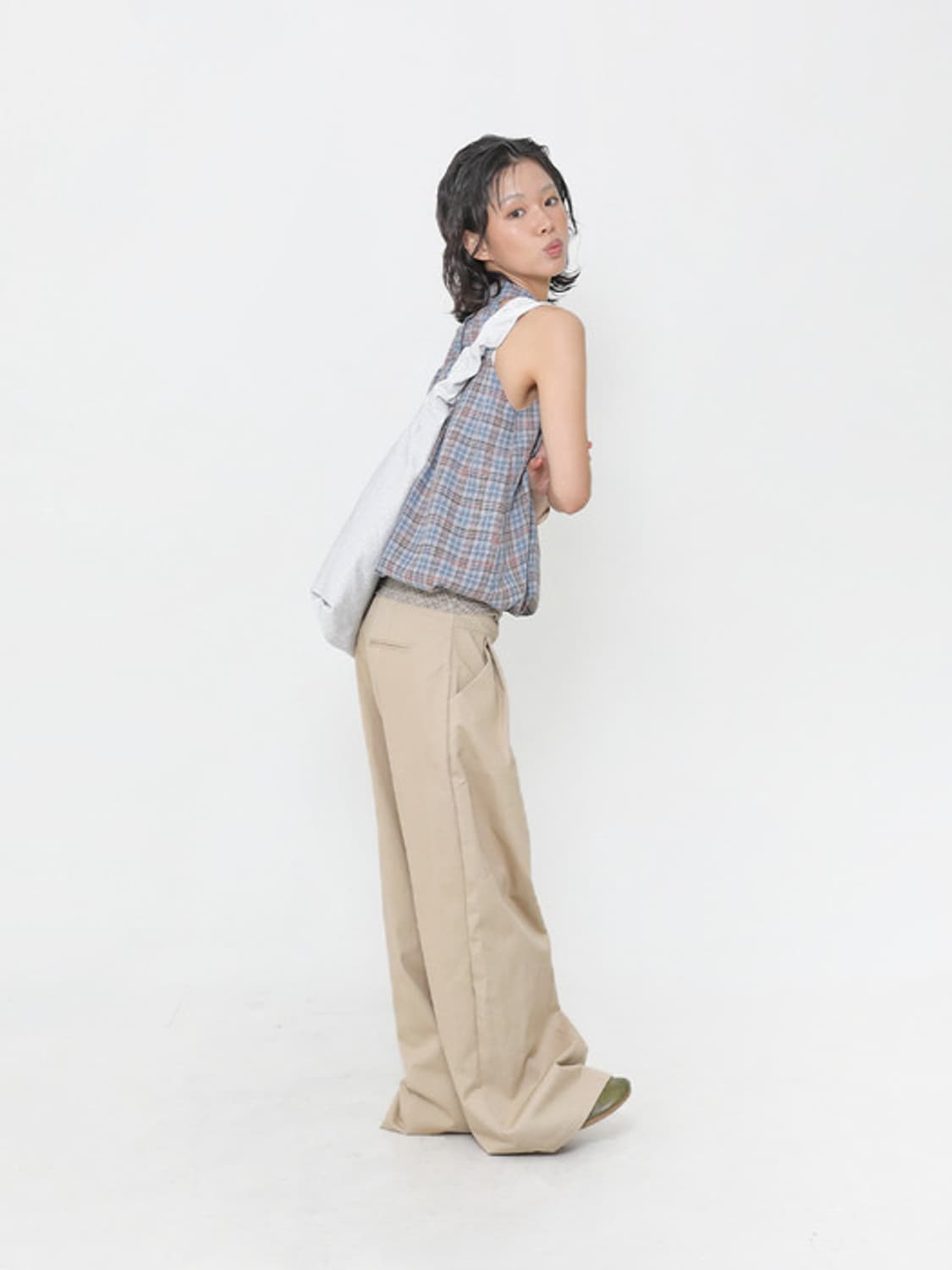 오운서 샌드 비치 라인 프릴 와이드 팬츠 m  상품이미지2