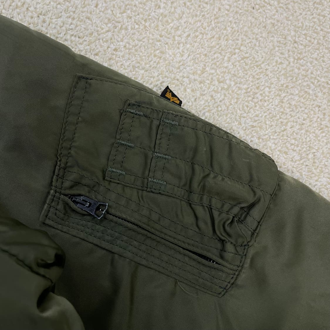 알파인더스트리 90s CWU-45p 플라이트 자켓 카키 상품이미지3