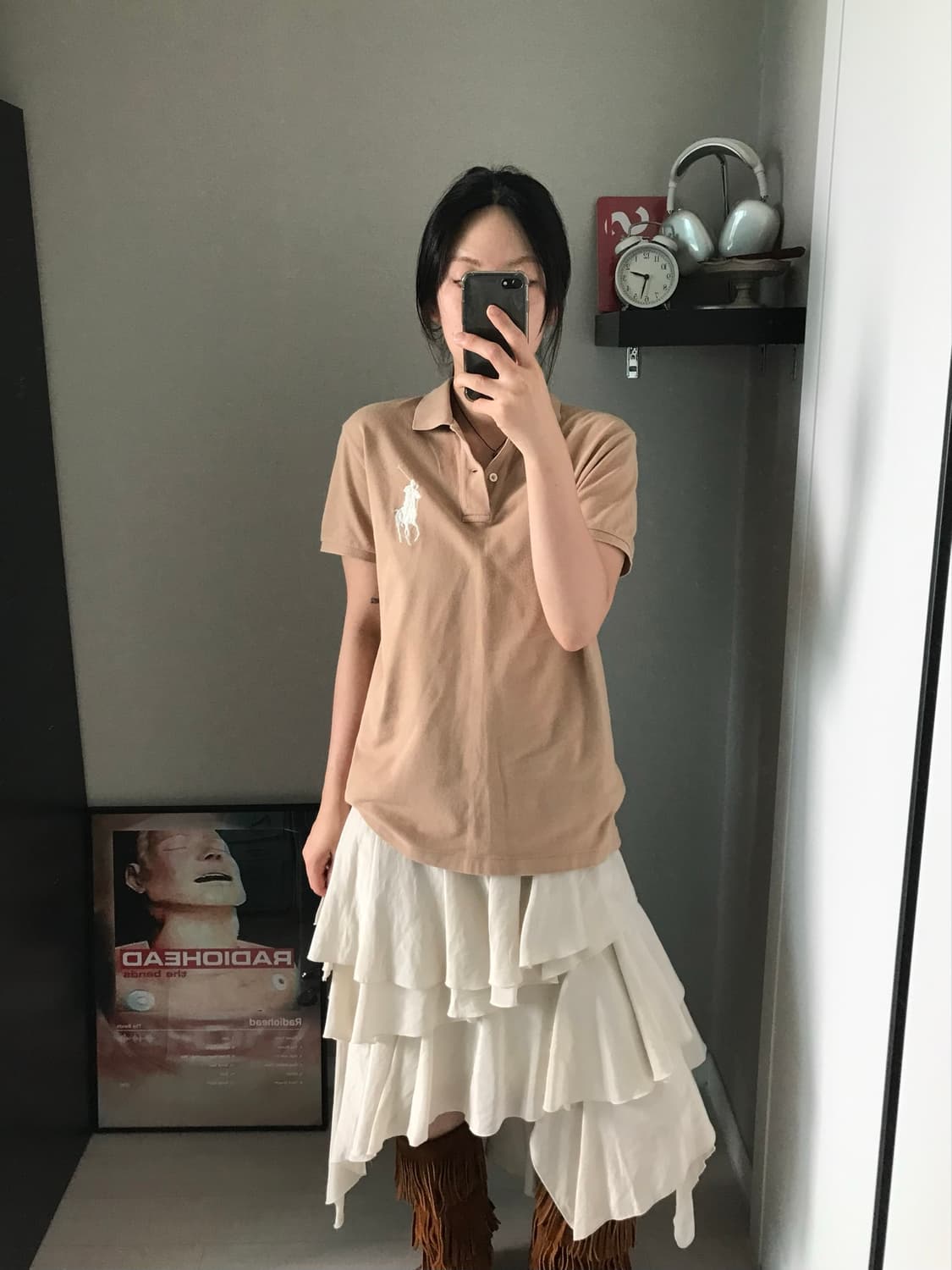 폴로 랄프로렌 빅포니로고 베이지 카라티 상품이미지3