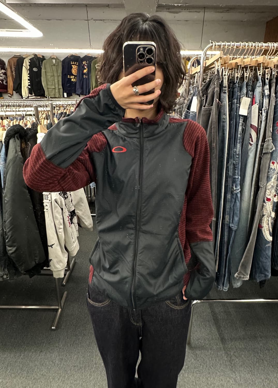 L)오클리 빈티지 나일론 플리스자켓 상품이미지1