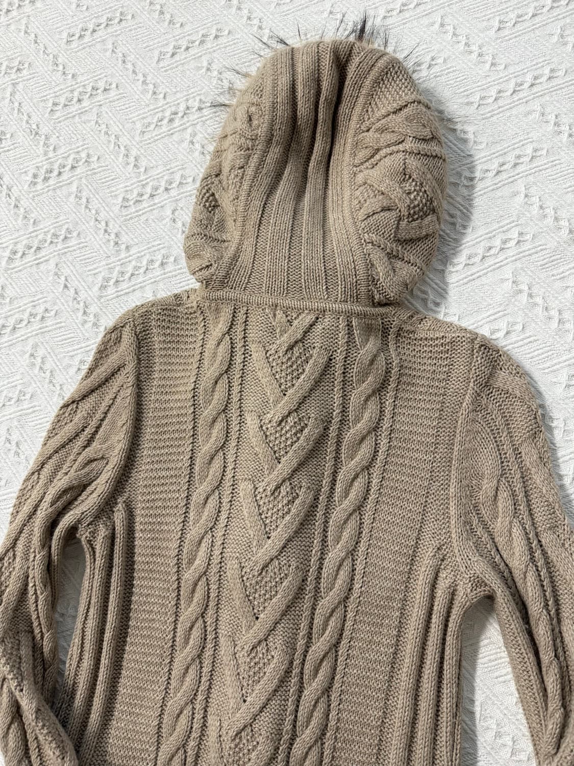 버버리 퍼 트리밍 후디드 토글 버튼 가디건 상품이미지9