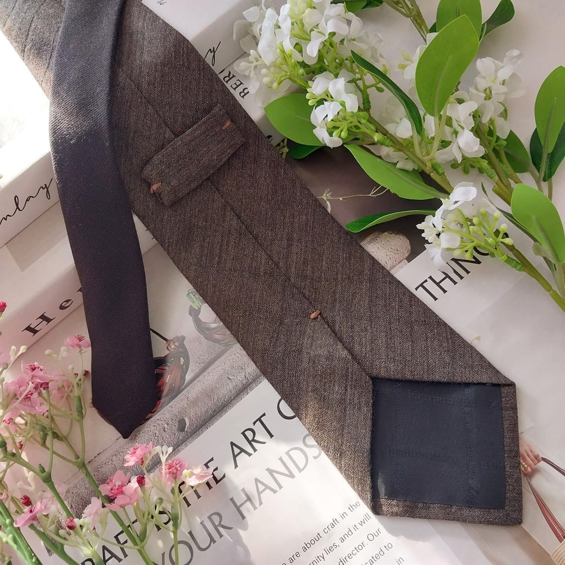 제냐 울 실크 브라운 솔리드 넥타이 8.7cm A+등급 K1816
 상품이미지5