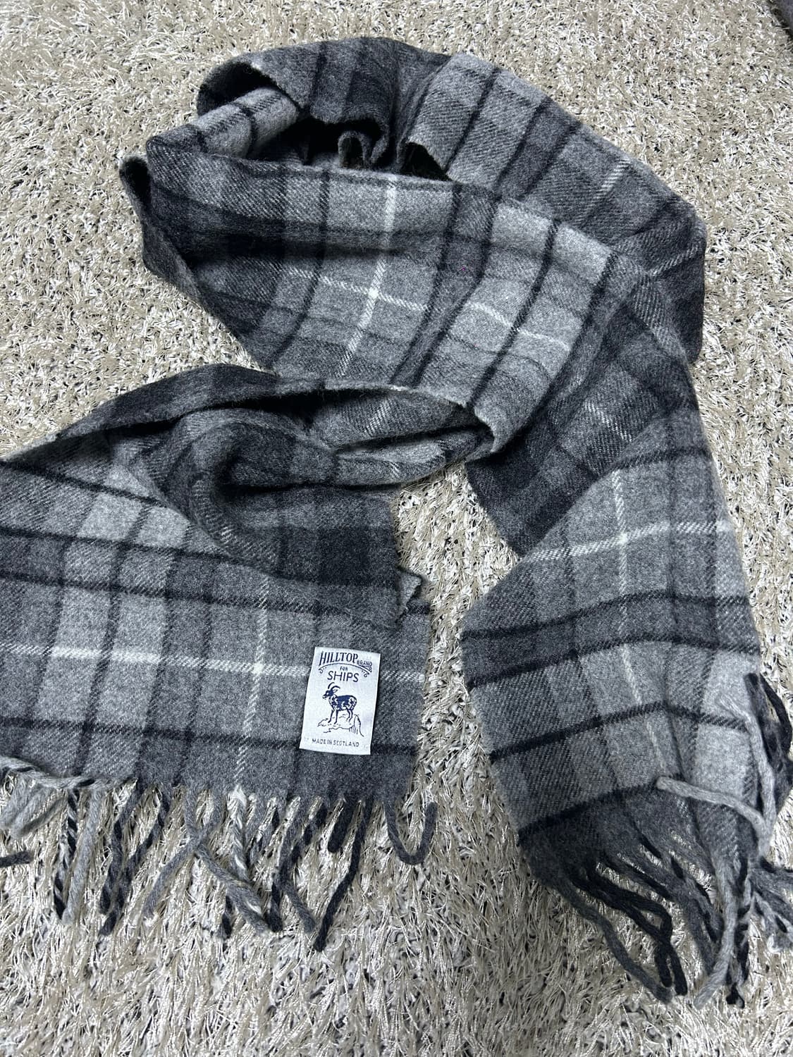 일본 SHIPS 스코틀랜드제 체크목도리 상품이미지1