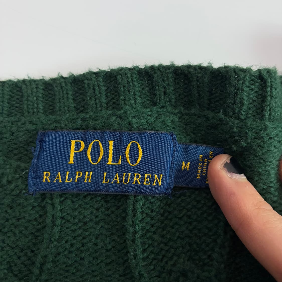Polo  폴로 랄프로렌 신형 자수 그린 케이블 니트 상품이미지3
